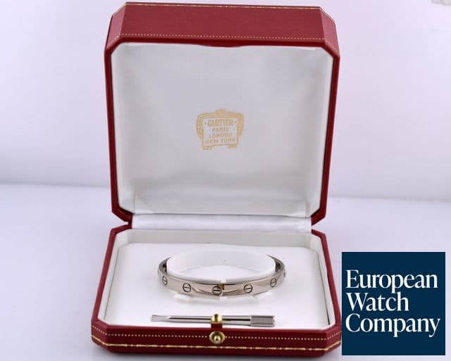 Image of Cartier Love Bracelet 18K White Gold (Size 17)