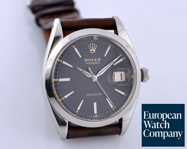 Image of Rolex Oysterdate Precision SS/SS Black Dial Circa 1950 34MM