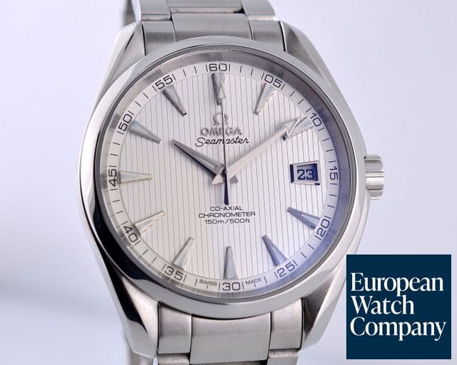Image of Omega Aqua Terra Co-Axial Chronometer White Dial SS/SS 41.5MM