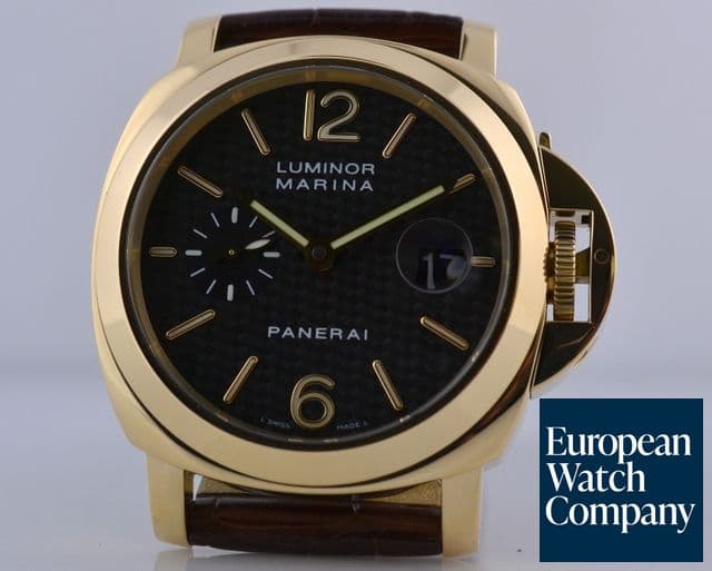 Image of Panerai Luminor Marina 18K Yellow Gold Carbon Fiber Dial H Series (2005) 44MM