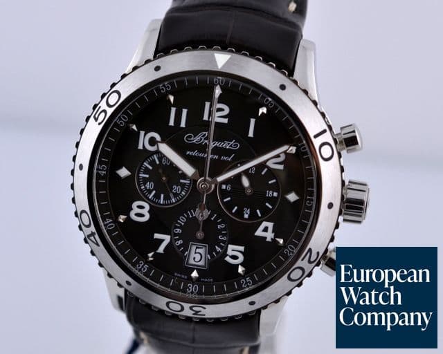 Image of Breguet Type XXI Flyback SS / Leather Brown Dial 43MM