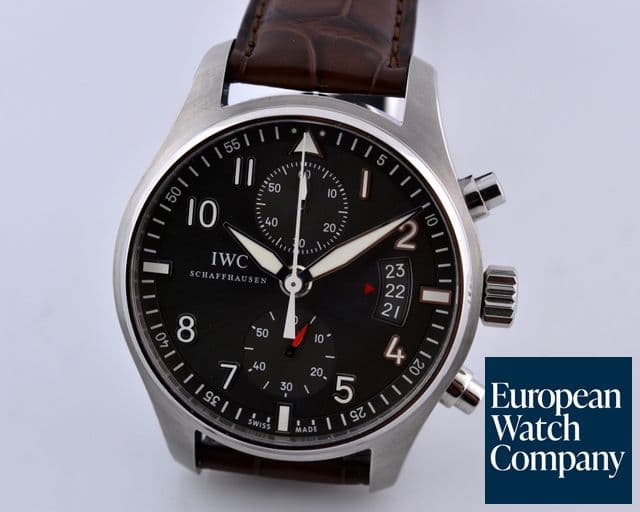 Image of IWC Pilot Spitfire Chronograph SS Grey Dial 43MM