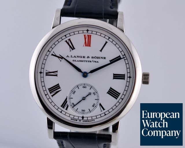 Image of A. Lange and Sohne Anniversary Jubil�ums Langematik Enamel Roman Dial Platinum Limited 37MM