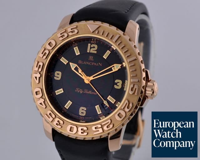 Image of Blancpain Fifty Fathoms Air Command Black Dial 18K Rose Gold Limited 40MM 