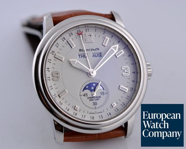 Image of Blancpain Leman Complete Calendar Moon SS White Dial 40MM