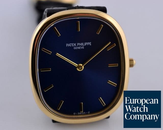 Image of Patek Philippe Golden Ellipse 18K Yellow Gold Blue Dial