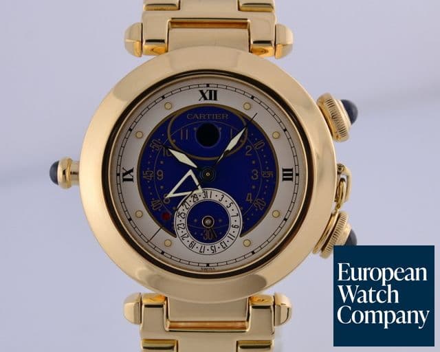 Image of Cartier Pasha Alarm Moon 18K Yellow Gold Bracelet Quartz 38MM