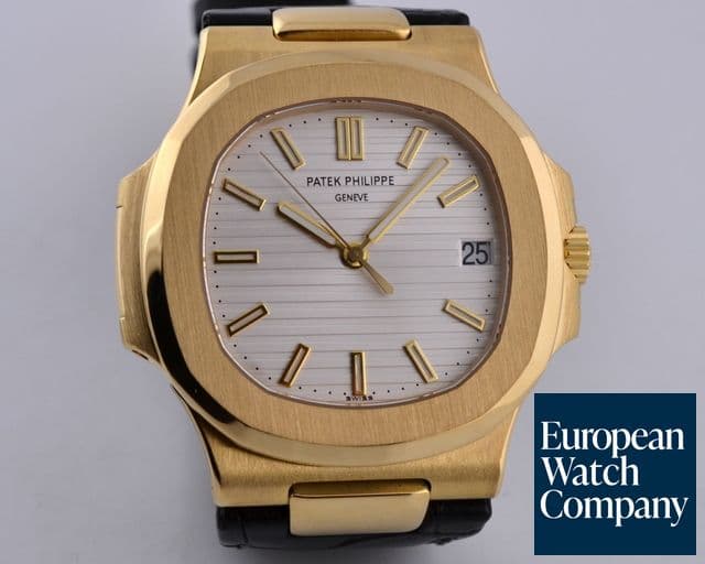 Image of Patek Philippe Nautilus 18K Yellow Gold / Alligator White Dial 43MM