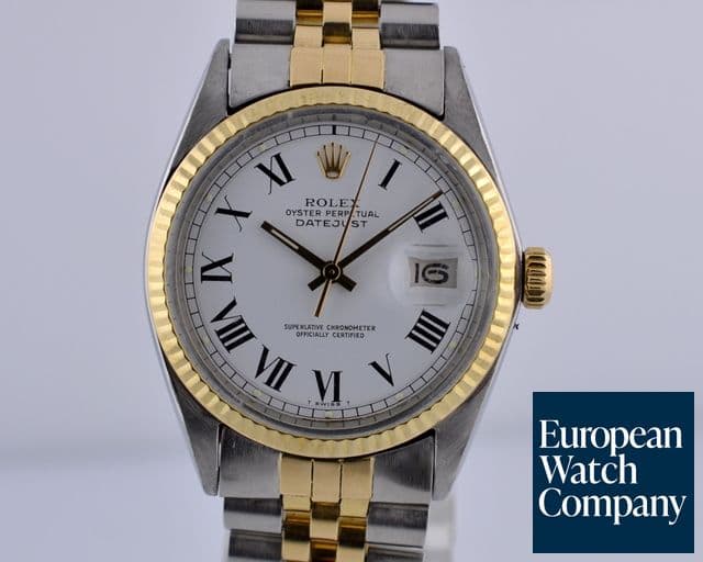Image of Rolex Datejust Jubilee 18K / SS White Dial Black Roman Numerals Circa 1966 35M