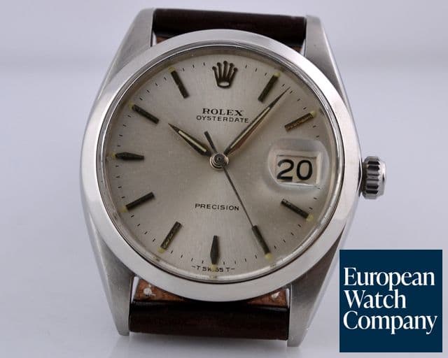 Image of Rolex Oyster Date Precision SS Silver Dial Circa 1956 34MM