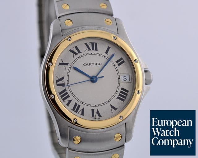Image of Cartier Santos Ronde SS / 18K Automatic White Roman Dial 35MM