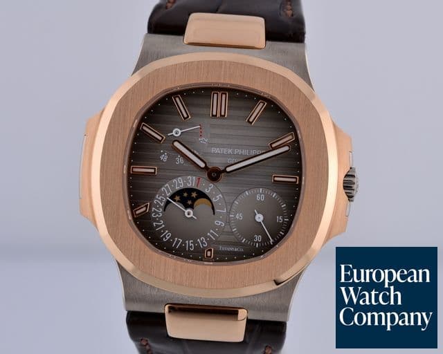 Image of Patek Philippe Jumbo Nautilus 18K White Gold / Rose Gold Limited Edition Signed Tiffany
