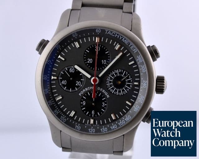 Image of Porshe Design P 6000 Chronograph Rattrapante Titanium / Titanium Grey Dial 42MM