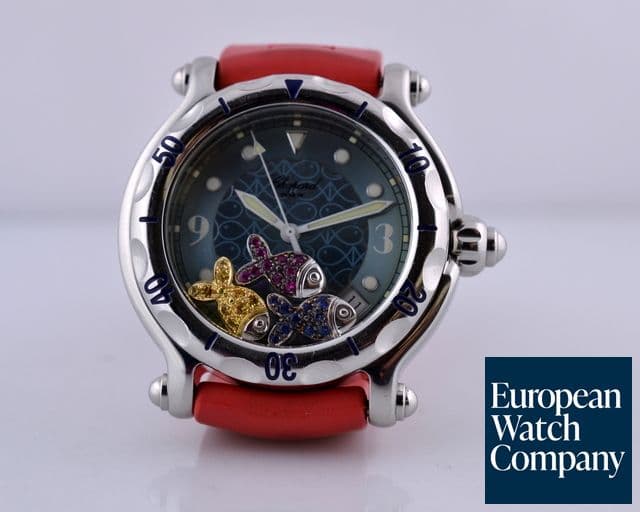 Image of Chopard Happy Fish SS / Red Rubber 38MM