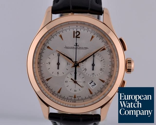 Image of Jaeger LeCoultre Master Chronograph 18K Rose Gold Silver Dial 40MM