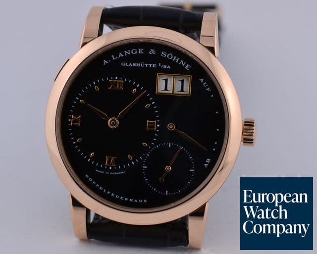 Image of A. Lange and Sohne Lange 1 18K Rose Gold Black Dial 38.5MM