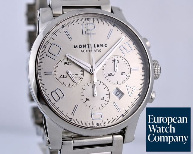 Image of Montblanc Timewalker Chronograph SS/SS Silver Dial 43MM