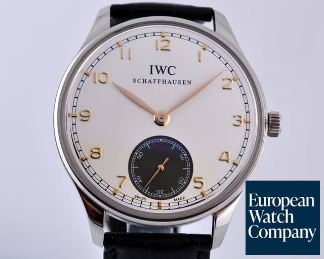 Image of IWC Portuguese Manual Hand Wound Silver Dial 44MM