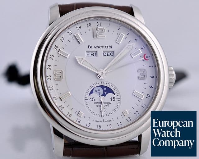 Image of Blancpain Leman Complete Calendar Moon SS White Dial 40MM