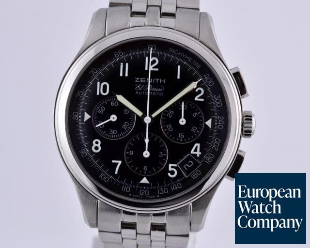 Image of Zenith Class El Primero Chronograph Black DIal SS/SS 38MM