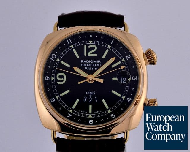 Image of Panerai Radiomir GMT Alarm 18K Rose Gold Black Dial 42MM