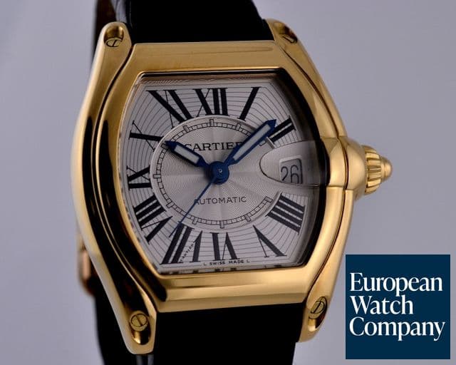 Image of Cartier Roadster 18K Yellow Gold Silver Dial 37MM