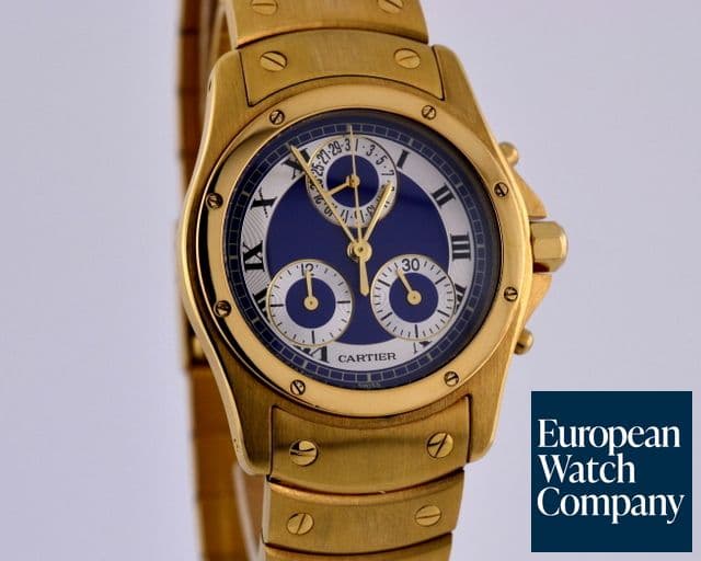 Image of Cartier Cougar Chronograph Ladies 18K YG / YG 