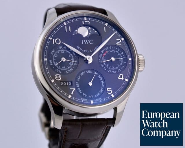 Image of IWC Portuguese Perpetual II Grey Dial 18K WG 