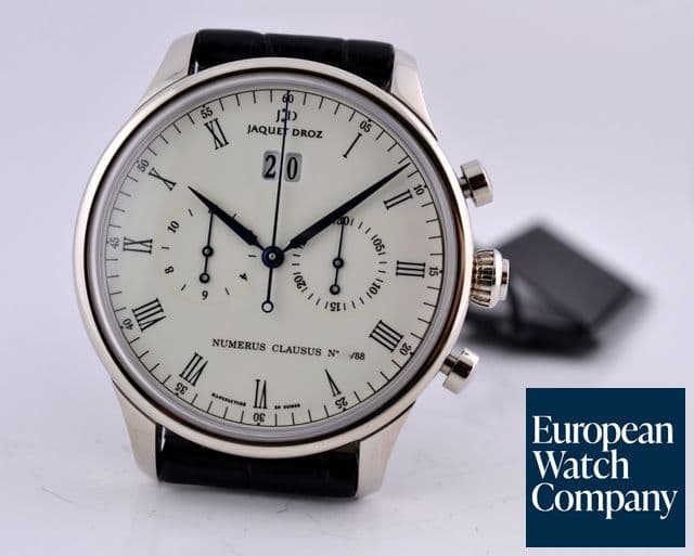 Image of Jaquet Droz Chronograph Grande Date 18K White Gold Ivory Dial UNWORN