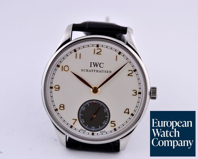 Image of IWC Portuguese Manual Hand Wound Silver Dial