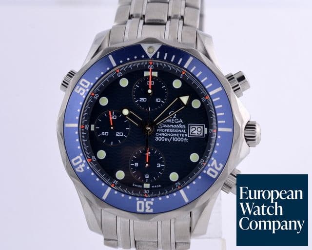 Image of Omega Seamaster Professional SS Chronograph Blue Dial 