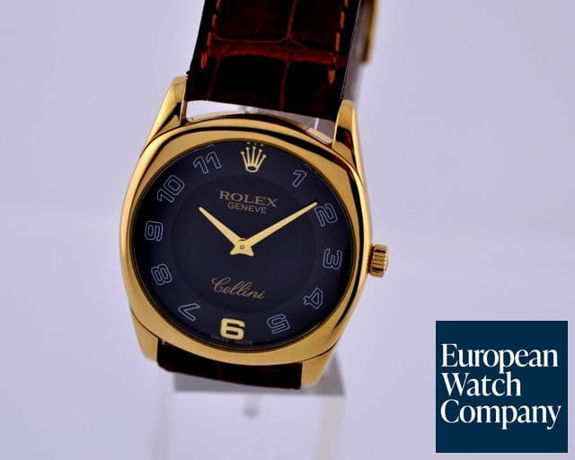 Image of Rolex Cellini Danaos Black Dial 18K YG
  