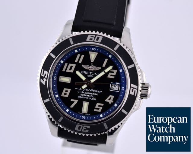 Image of Breitling Super Ocean Pro Black Dial / Rubber 