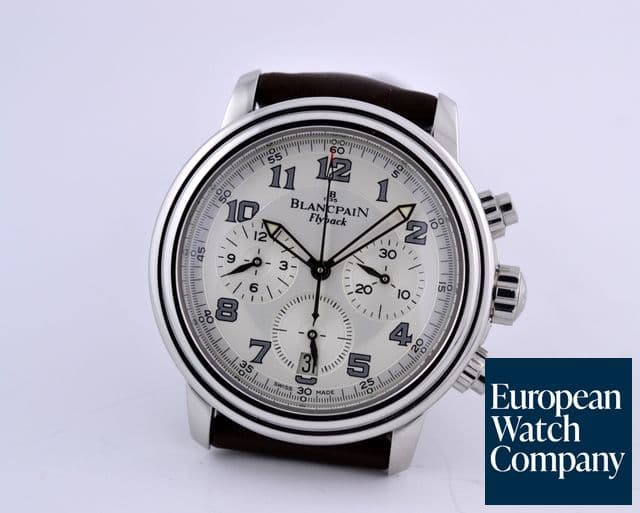 Image of Blancpain Leman Flyback Chronograph SS White Dial 