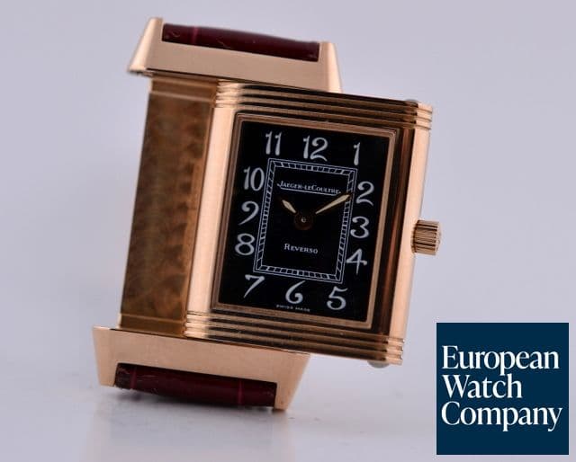 Image of Jaeger LeCoultre Reverso Classique Black Dial Ladies 18K RG