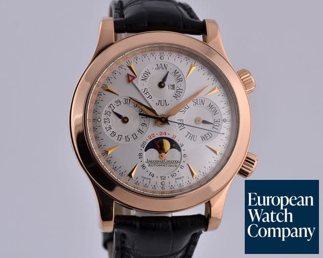 Image of Jaeger LeCoultre Master Grande Memovox Perpetual White Dial 18K RG