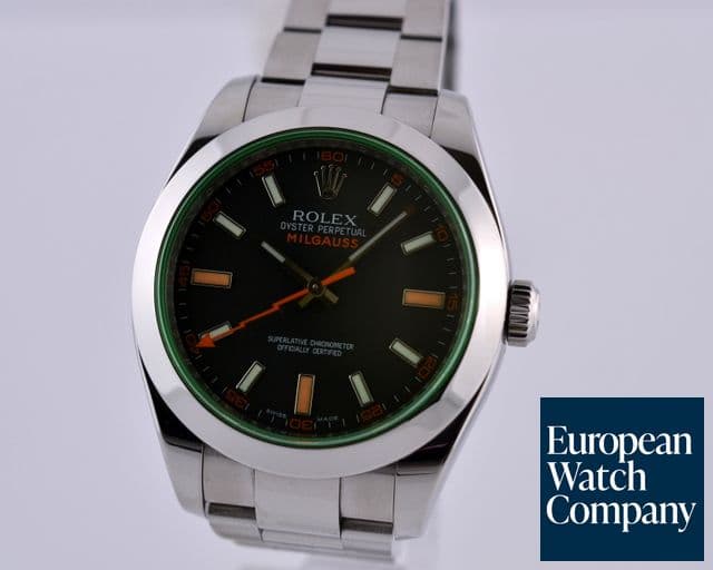 Image of Rolex Milgauss Green Crystal Anniversary Edition