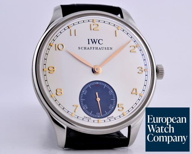 Image of IWC Portuguese Hand Wound Silver Dial
