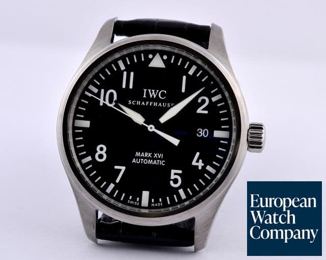Image of IWC Mark XVI Black Dial SS/Alligator 39MM