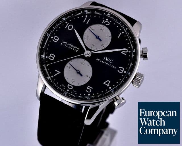 Image of IWC Portuguese Chronograph Black / Silver Dial