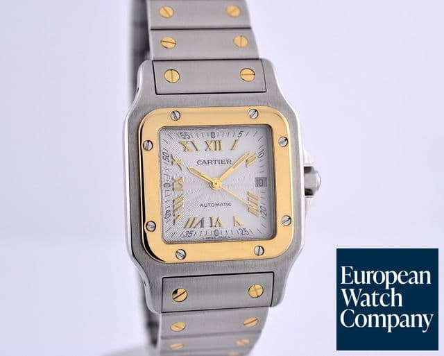 Image of Cartier Santos Square  SS / 18K Automatic Silver Dial 