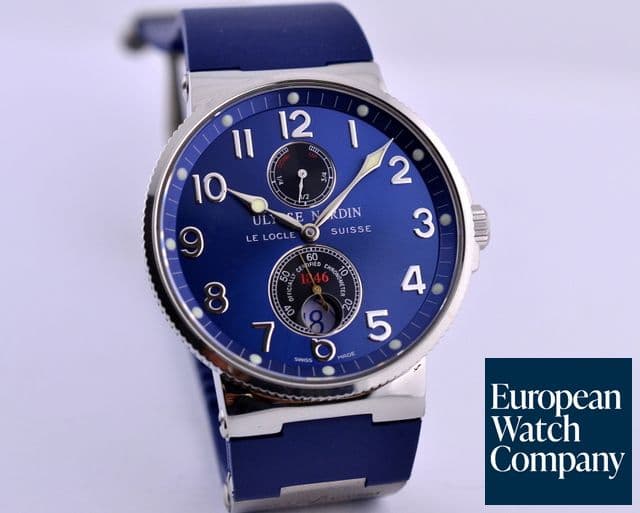 Image of Ulysse Nardin Marine Chronometer Blue SS / Blue Rubber