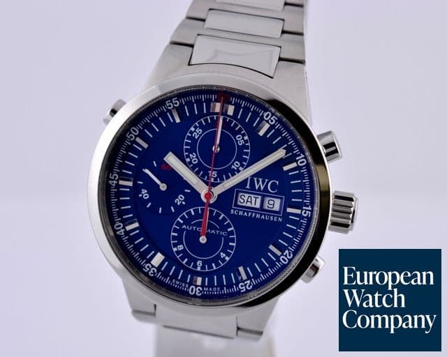 Image of IWC GST Split Second Chronograph SS Blue Dial 