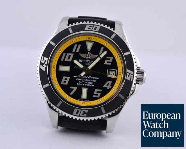 Image of Breitling Super Ocean Pro Black Dial / Rubber 