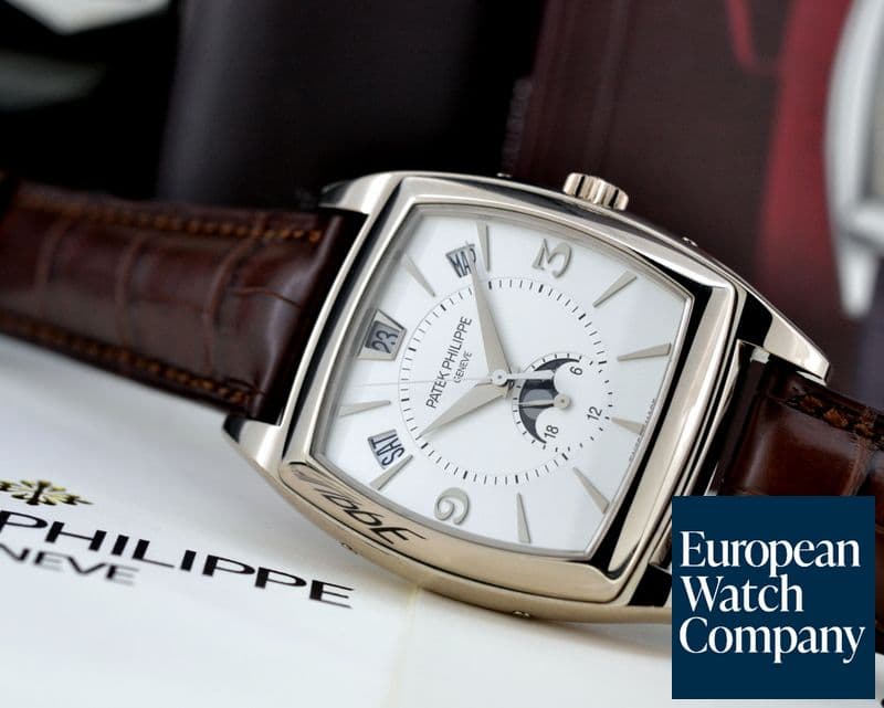 Image of Patek Philippe Gondolo Calendario 18K White Gold Silver Dial 