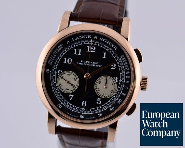 Image of A. Lange and Sohne 1815 Chronograph 18K RG Black Dial