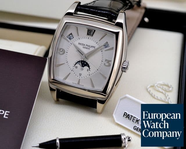 Image of Patek Philippe Gondolo Calendario 18K White Gold Silver Dial 