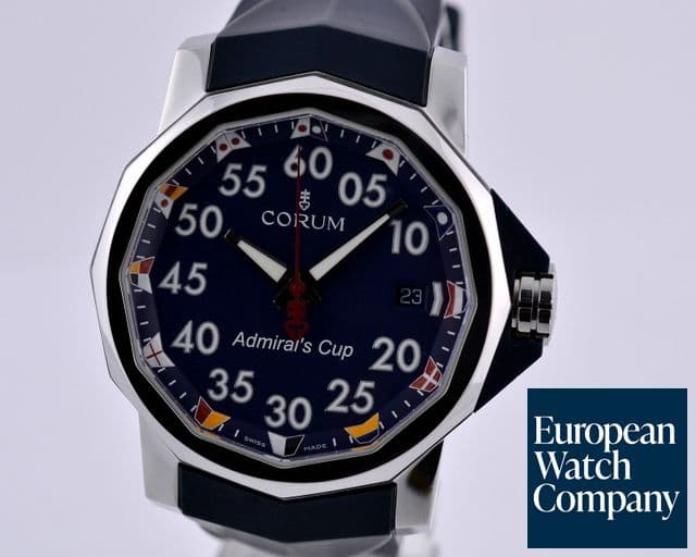 Image of Corum Admirals Cup Competition 40 Blue SS / Rubber 