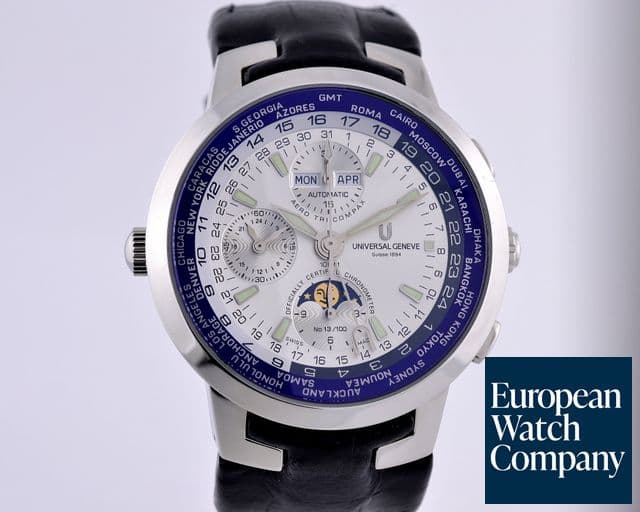 Image of Universal Geneve Aero Tri-Compax Chronometer SS / Alligator 