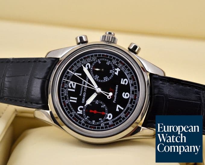 Image of Girard Perregaux Scuderia Ferrari Foudroyante Chronograph 18K WG Black Dial
